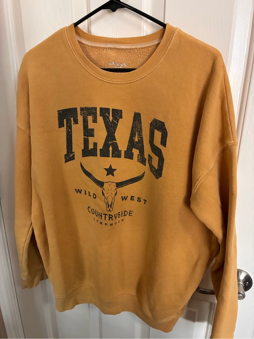 Texas Graphic Crewneck Sweatshirt - Mustard